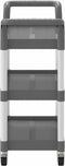 vidaXL - Trolley - 3-laags - 77x34x72 - cm - aluminium - grijs