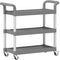 vidaXL - Trolley - 3-laags - 77x34x72 - cm - aluminium - grijs