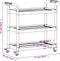 vidaXL - Trolley - 3-laags - 77x34x72 - cm - aluminium - zwart