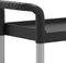 vidaXL - Trolley - 3-laags - 77x34x72 - cm - aluminium - zwart