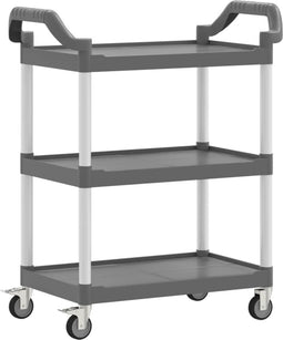 vidaXL - Trolley - 3-laags - 81x41x92 - cm - aluminium - grijs
