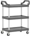vidaXL - Trolley - 3-laags - 81x41x92 - cm - aluminium - grijs