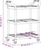vidaXL - Trolley - 3-laags - 81x41x92 - cm - aluminium - grijs