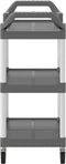 vidaXL - Trolley - 3-laags - 81x41x92 - cm - aluminium - grijs