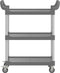 vidaXL - Trolley - 3-laags - 81x41x92 - cm - aluminium - grijs