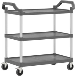 vidaXL - Trolley - 3-laags - 99x50x96 - cm - aluminium - grijs