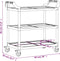 vidaXL - Trolley - 3-laags - 99x50x96 - cm - aluminium - grijs