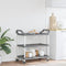 vidaXL - Trolley - 3-laags - 99x50x96 - cm - aluminium - grijs