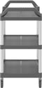 vidaXL - Trolley - 3-laags - 99x50x96 - cm - aluminium - grijs