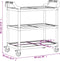 vidaXL - Trolley - 3-laags - 99x50x96 - cm - aluminium - zwart