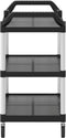 vidaXL - Trolley - 3-laags - 99x50x96 - cm - aluminium - zwart