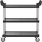 vidaXL - Trolley - 3-laags - 99x50x96 - cm - aluminium - zwart