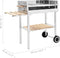 vidaXL Trolleybarbecue met 2 schappen houtskool XXL roestvrij staal