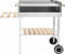 vidaXL Trolleybarbecue met 2 schappen houtskool XXL roestvrij staal