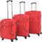 vidaXL - Trolleyset - rood - 3-delig