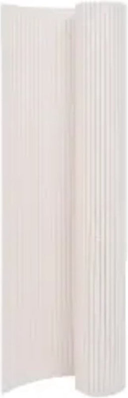vidaXL - Tuinafscheiding - dubbelzijdig - 110x400 - cm - wit