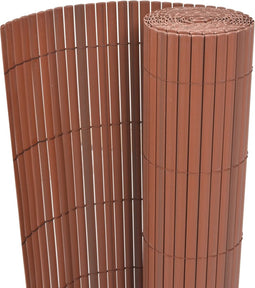 vidaXL - Tuinafscheiding - dubbelzijdig - 90x300 - cm - PVC - bruin