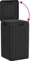 vidaXL - Tuinafvalbak - 38x38x65 - cm - polypropeen - antracietkleurig