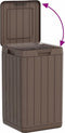 vidaXL - Tuinafvalbak - 38x38x65 - cm - polypropeen - bruin