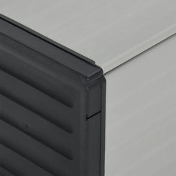 vidaXL - Tuinafvalbak - 85x34x40 - cm - grijs