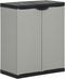 vidaXL - Tuinafvalkast - 68x40x85 - cm - polypropeen - grijs - en - zwart