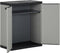 vidaXL - Tuinafvalkast - 68x40x85 - cm - polypropeen - grijs - en - zwart