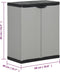 vidaXL - Tuinafvalkast - 68x40x85 - cm - polypropeen - grijs - en - zwart