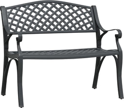 vidaXL - Tuinbank - 102 - cm - gietaluminium - zwart