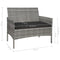 vidaXL - Tuinbank - 105 - cm - poly - rattan - grijs