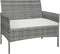 vidaXL - Tuinbank - 105 - cm - poly - rattan - grijs