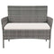 vidaXL - Tuinbank - 105 - cm - poly - rattan - grijs