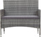 vidaXL - Tuinbank - 105 - cm - poly - rattan - grijs