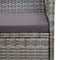 vidaXL - Tuinbank - 105 - cm - poly - rattan - grijs