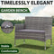 vidaXL - Tuinbank - 105 - cm - poly - rattan - grijs