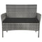 vidaXL - Tuinbank - 105 - cm - poly - rattan - grijs