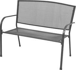 vidaXL - Tuinbank - 108 - cm - staal - en - mesh - antraciet