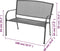 vidaXL - Tuinbank - 108 - cm - staal - en - mesh - antraciet