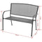 vidaXL - Tuinbank - 108 - cm - staal - en - mesh - antraciet