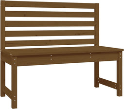 vidaXL - Tuinbank - 109 - cm - massief - grenenhout - honingbruin