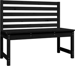 vidaXL - Tuinbank - 109 - cm - massief - grenenhout - zwart