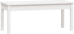 vidaXL - Tuinbank - 109x44x45 - cm - massief - grenenhout - wit