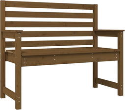 vidaXL - Tuinbank - 109x48x91,5 - cm - massief - grenenhout - honingbruin
