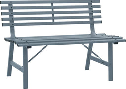 vidaXL - Tuinbank - 110 - cm - staal - grijs
