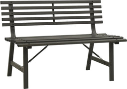 vidaXL - Tuinbank - 110 - cm - staal - zwart