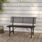 vidaXL - Tuinbank - 110 - cm - staal - zwart