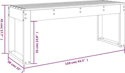 vidaXL - Tuinbank - 110x38x45 - cm - massief - douglashout