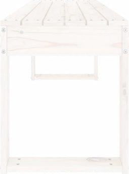 vidaXL - Tuinbank - 110x38x45 - cm - massief - grenenhout - wit