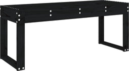 vidaXL - Tuinbank - 110x38x45 - cm - massief - grenenhout - zwart