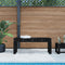 vidaXL - Tuinbank - 110x38x45 - cm - massief - grenenhout - zwart