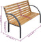 vidaXL - Tuinbank - 112 - cm - massief - vurenhout